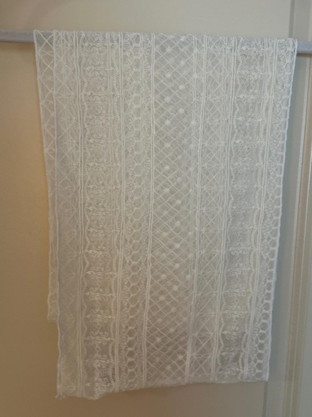 Off white lace infinity scarf one size